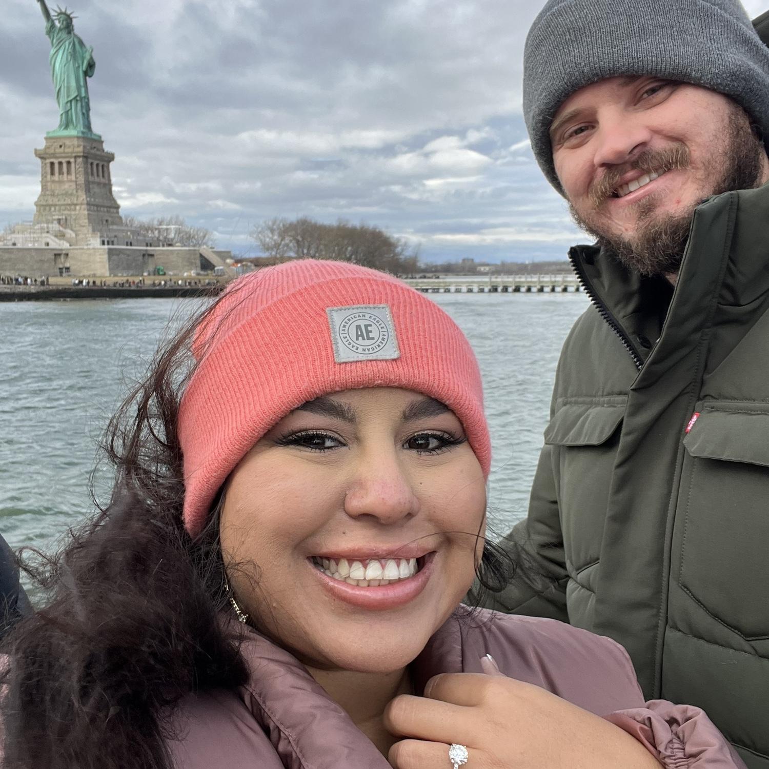 Tani said YES!! on our New Years Eve trip to New York City