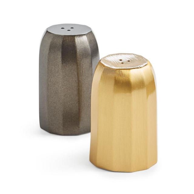 Hotel Collection Faceted Salt & Pepper Shaker Set