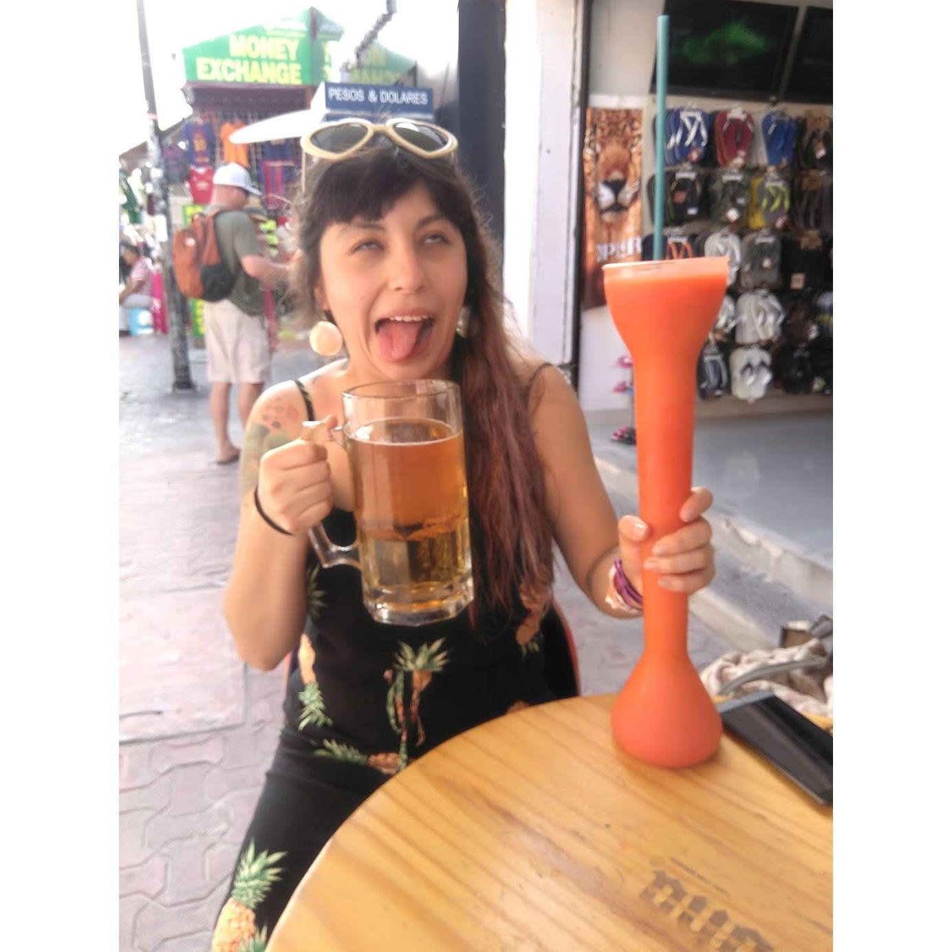 And she says she does not drink much