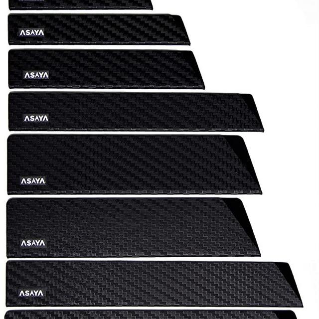 Asaya Professional Knife Edge Guards - 9 Piece Universal Blade Covers - Extra Strength, ABS Plastic and BPA-Free Felt Lining, non-Toxic and Food Safe - Knives Not Included