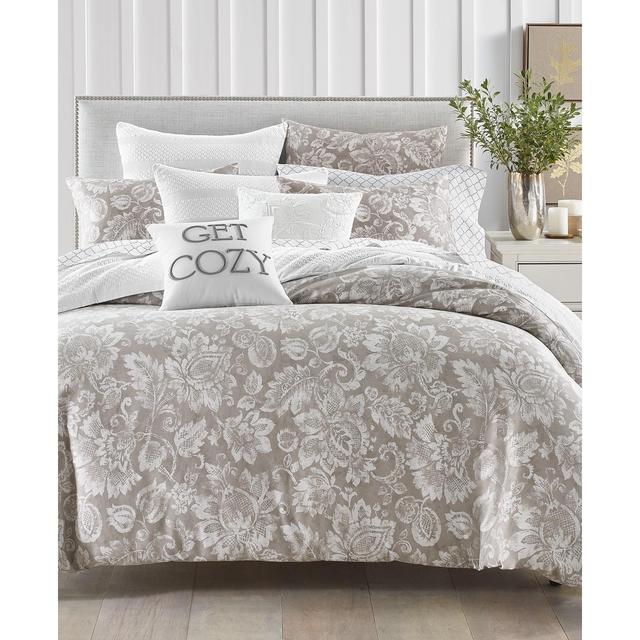 Charter Club Damask Designs Jacobean 300-Thread Count 3-Pc. King Comforter Set, Created for Macy's