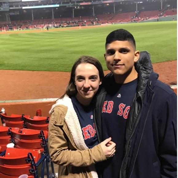 Our first Red Sox game, of many