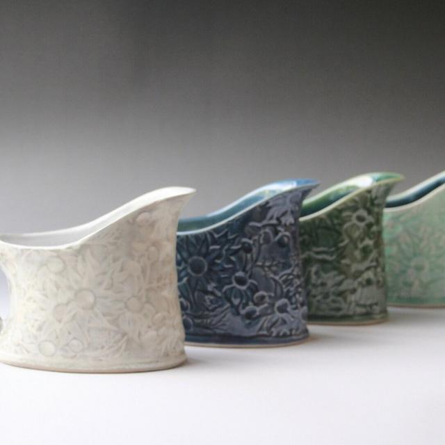 Gravy Boat with Flannel Flower design