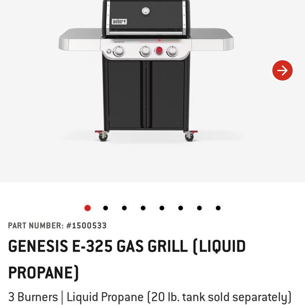 Genesis E-325 Gas Grill (Liquid Propane) | Genesis Series | Weber Grills