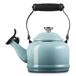 Le Creuset Enamel On Steel Demi Tea Kettle with Metal Finishes, 1.25 qt., Sea Salt