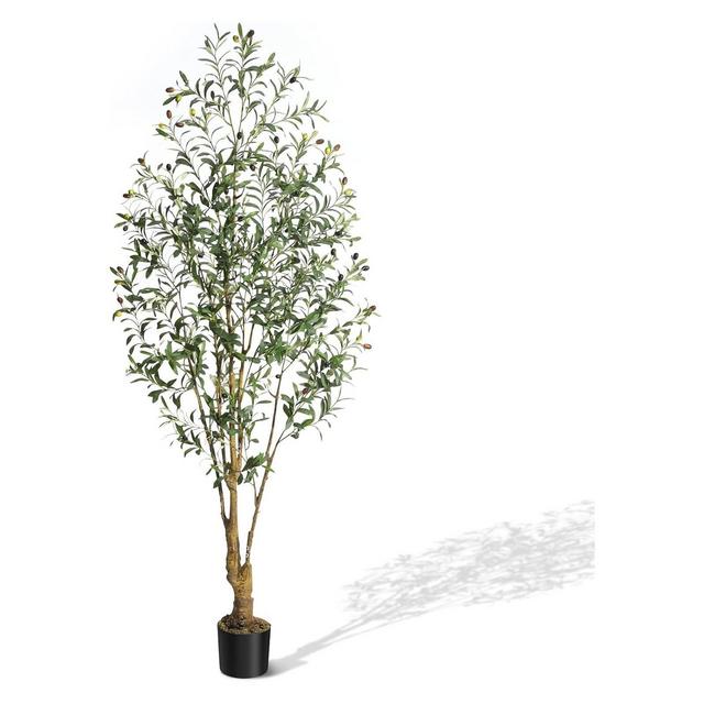 Whizmax Tall Faux Olive Tree 6FT, Realistic Tall Silk Olive Trees with Branches,Fruits and Dried Moss,for Modern Home Office Living Room Decor Indoor