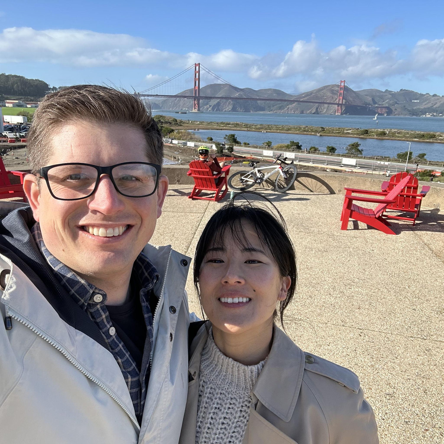 Christmas Eve at the Presidio near the Golden Gate Bridge.