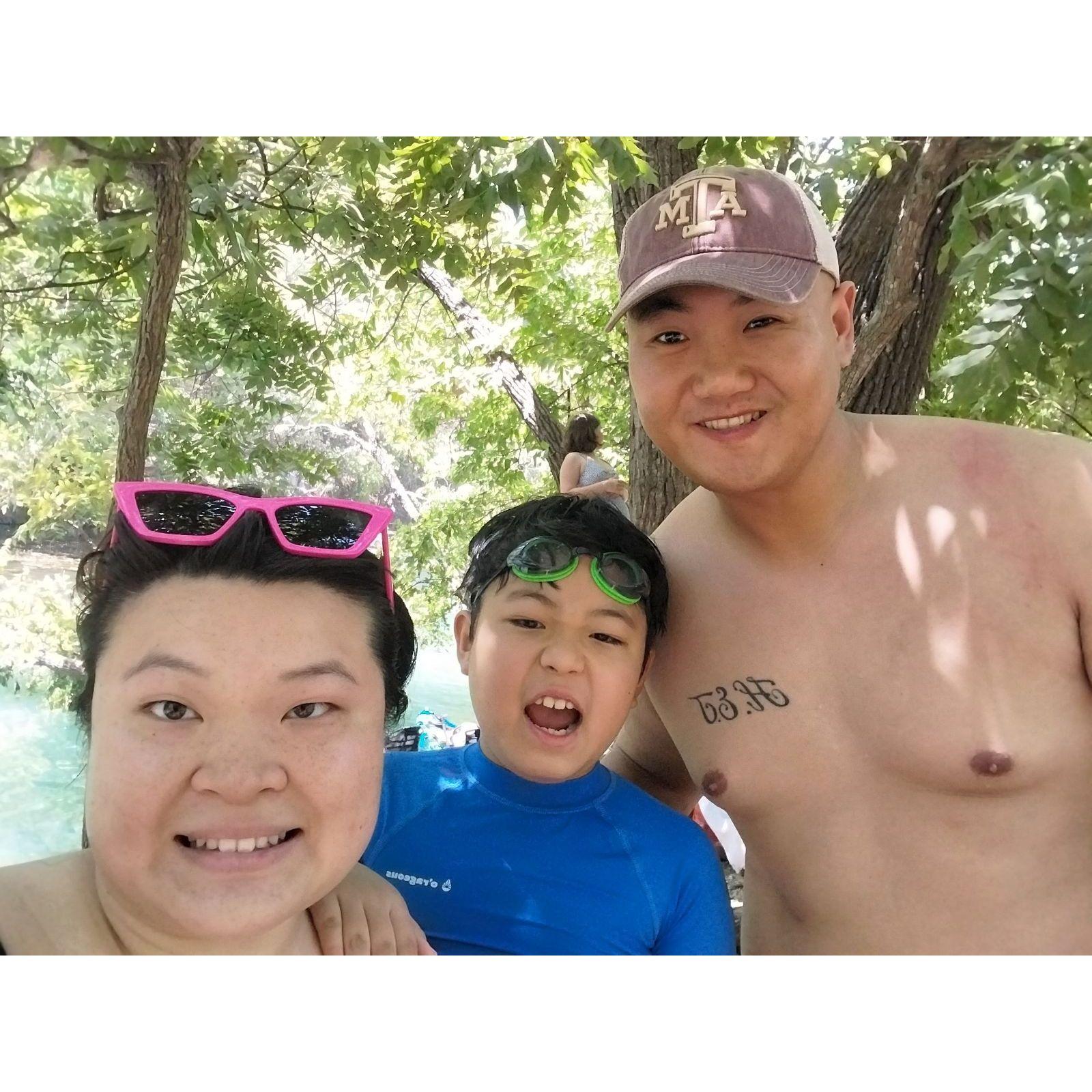 Barton Springs in Austin with Aiden | August 2023