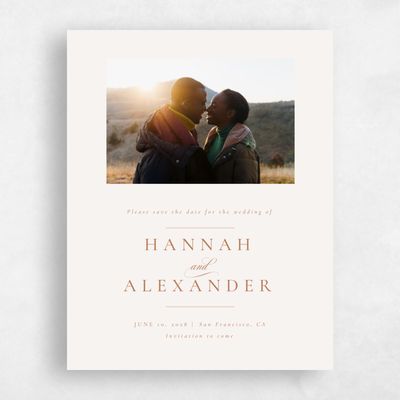 Beige Typography Wedding Save the Date - Sloan Photo