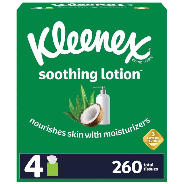Kleenex Soothing Lotion Facial Tissue - 4pk/65ct