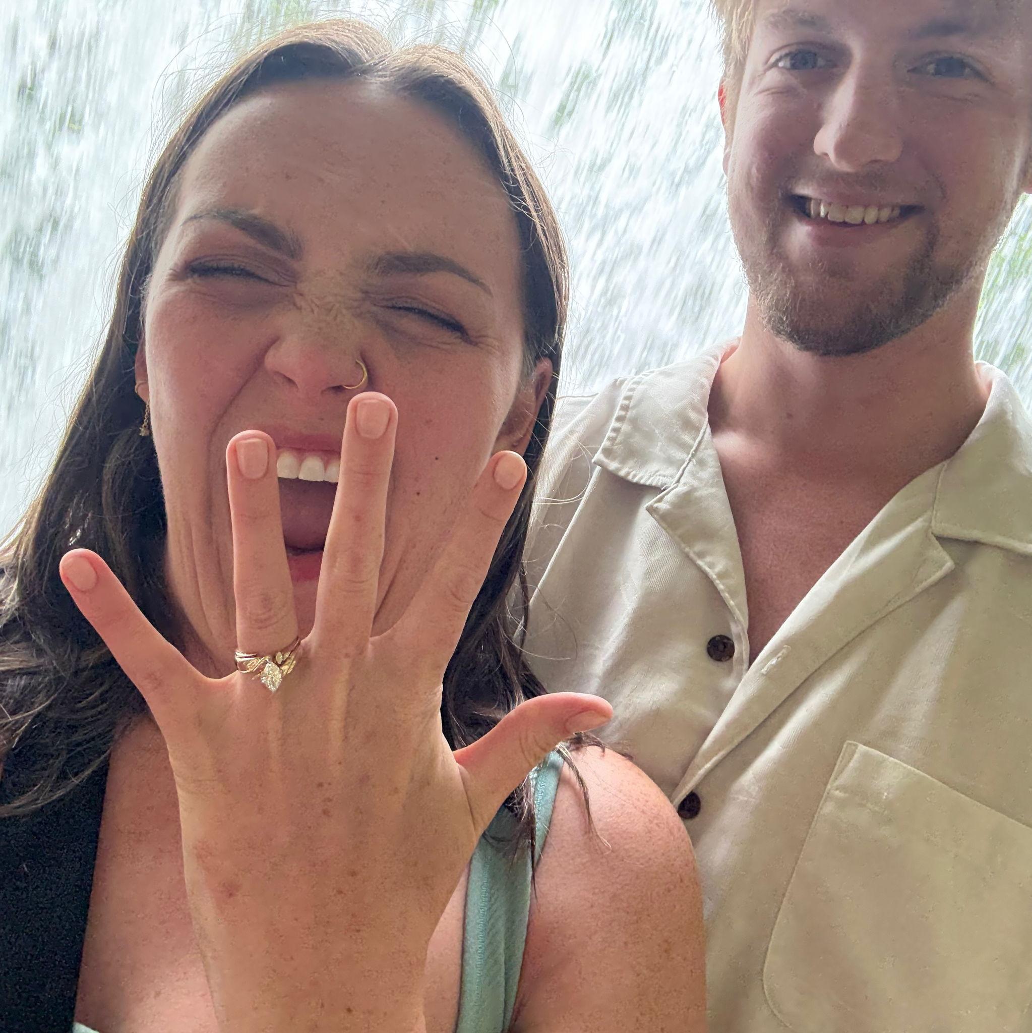 SCREAMING-ENGAGED-IN-A-WATERFALL