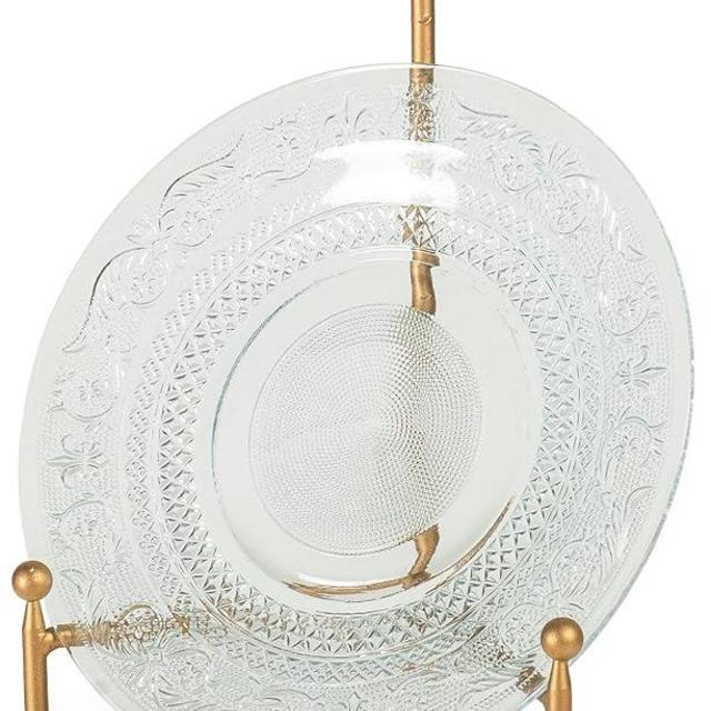 Red Co. Decorative Tripod Plate Stand and Art Holder Easel in Gold Finish - 14" h