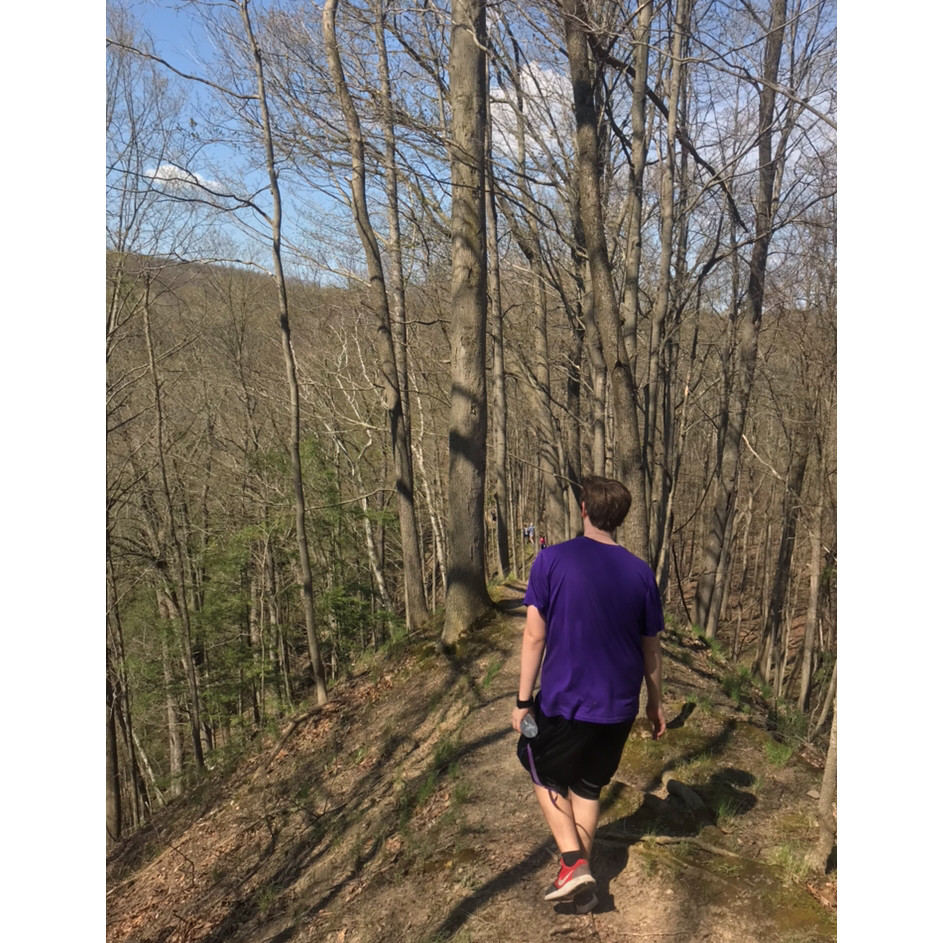 Hiking near Genesee Falls, 2018.