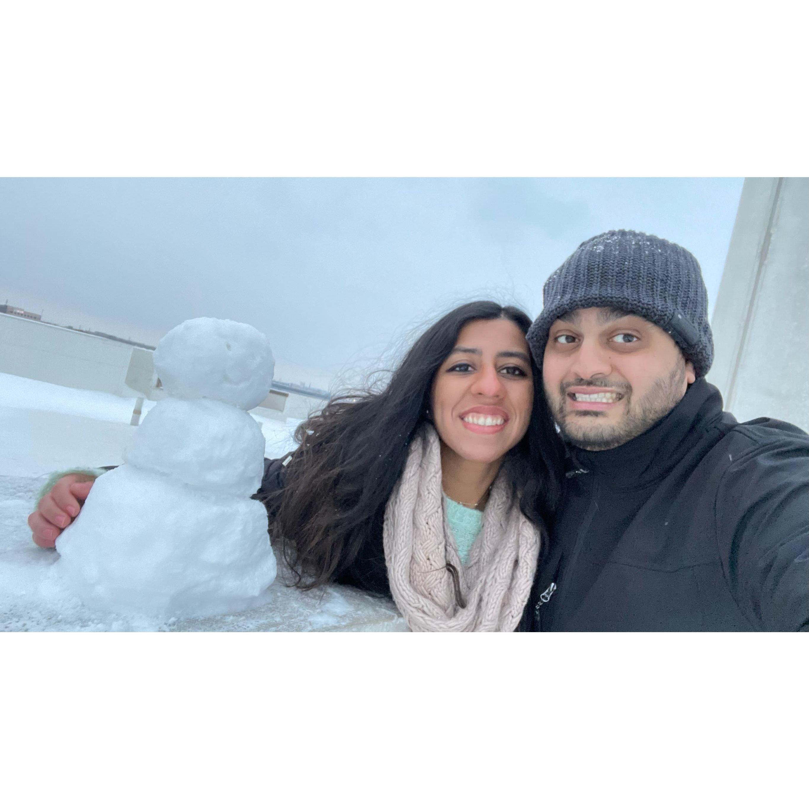 The One Where We Had Our First Snow Day Together