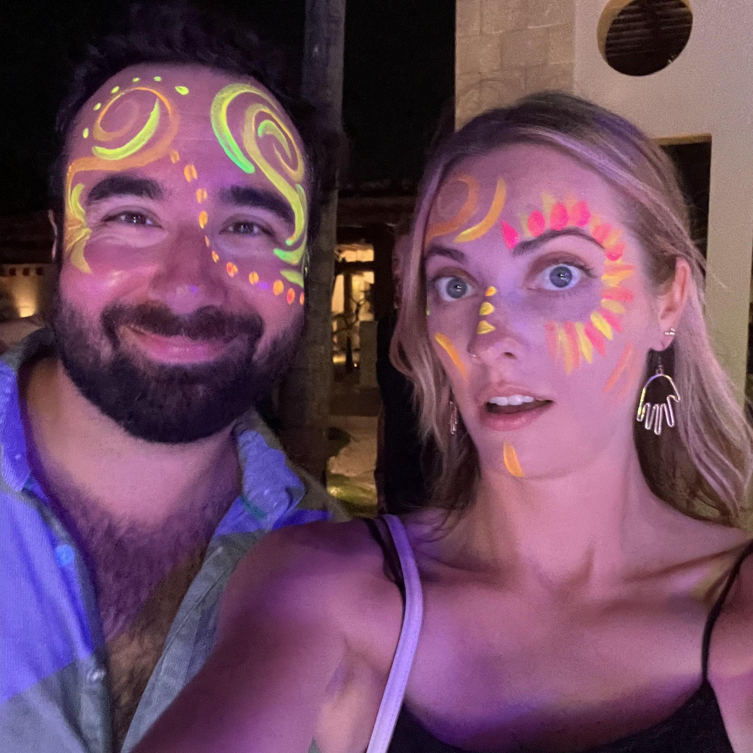 Neon dance party at our all-inclusive resort in Cancun. Possibly our favorite vacation of all time.