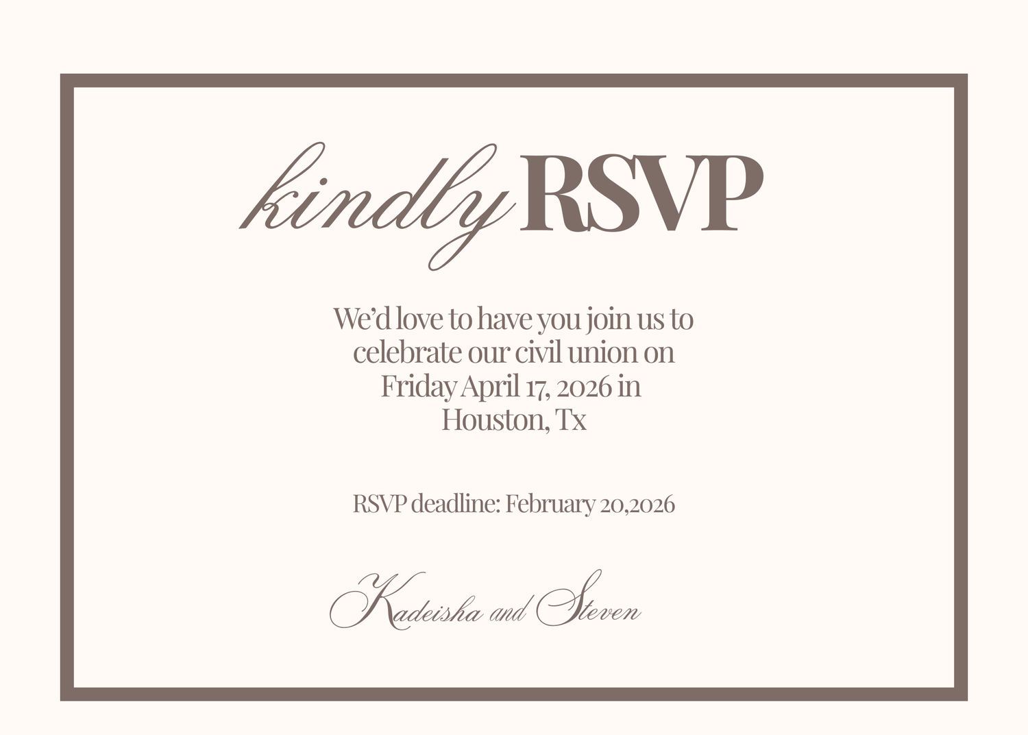 The Wedding Website of Kadeisha Thomas and Steven Enohtanya