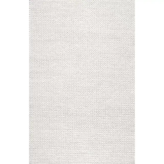 nuLOOM Penelope Braided Wool Area Rug, 6' x 9', Off White