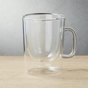 Foam Double Wall Glass Cappuccino Mug