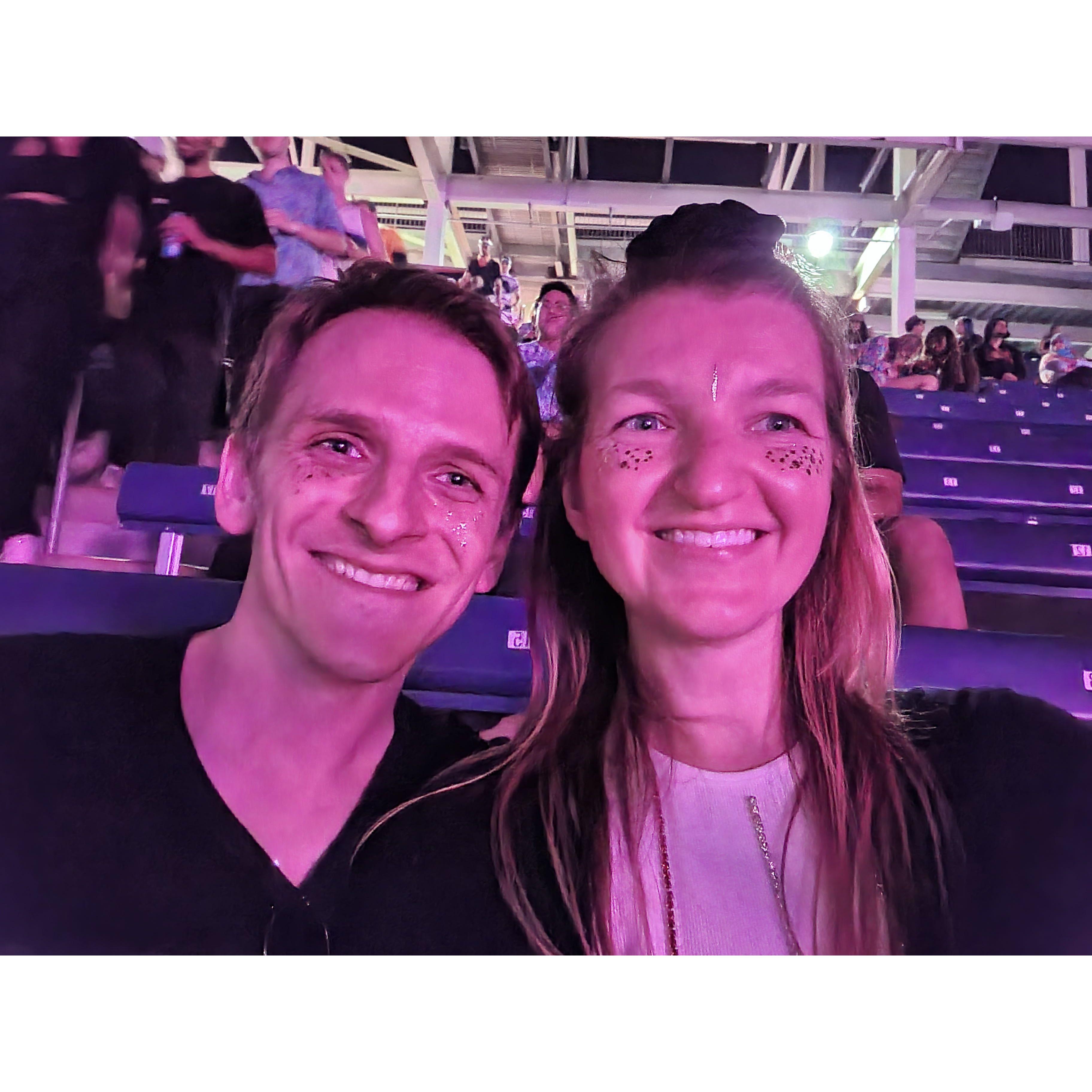 At North Coast music festival, one of the many music festivals we enjoy.