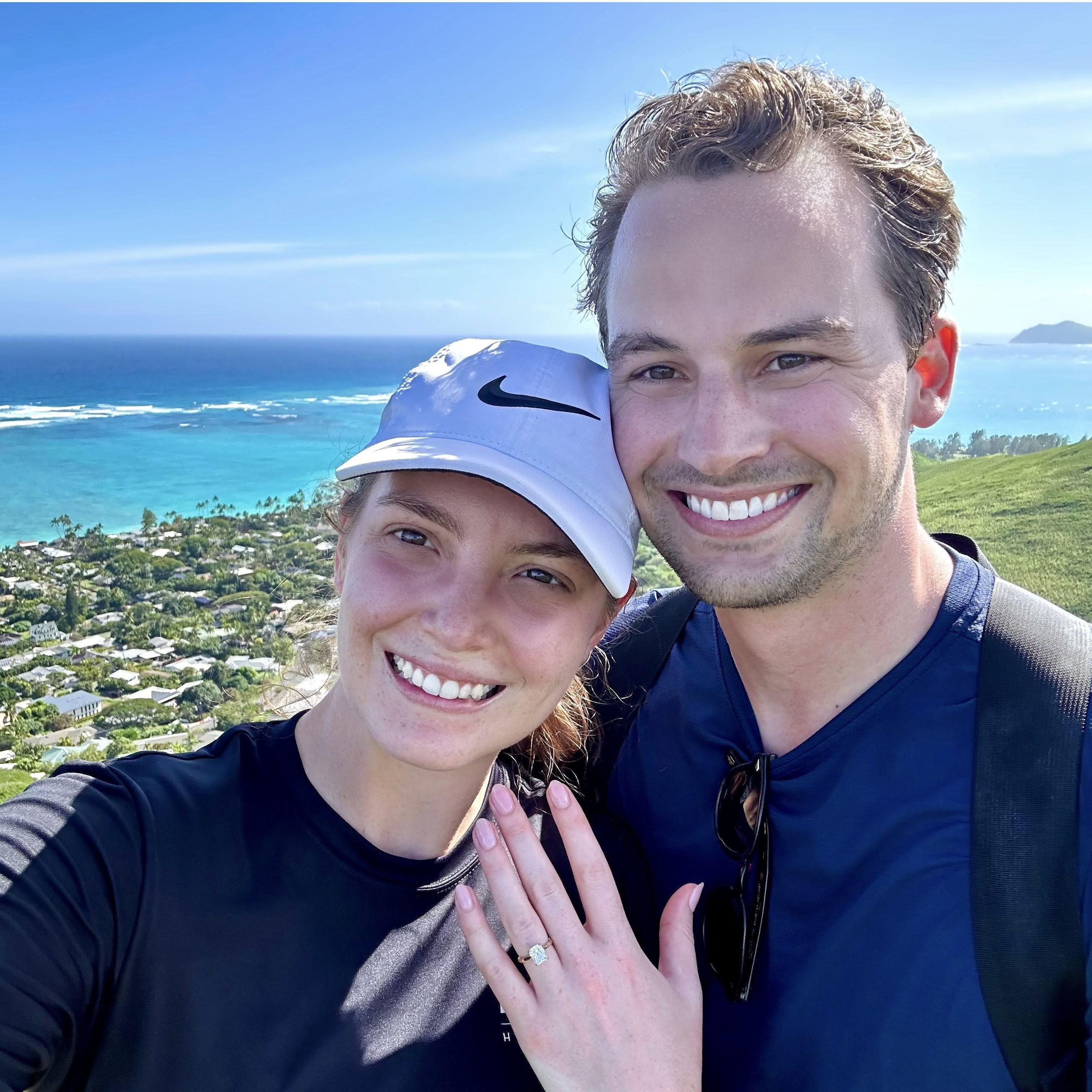 Right after Austin proposed! We were sweaty, but it was the perfect moment and such a beautiful place