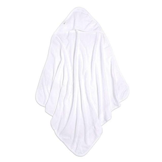 Burt's Bees Baby - Hooded Towel, Absorbent Knit Terry, Super Soft Single Ply, 100% Organic Cotton (Cloud White)