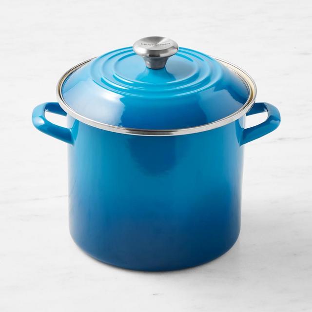Le Creuset Enameled-Steel Stock Pot, 8-Qt., Marseille