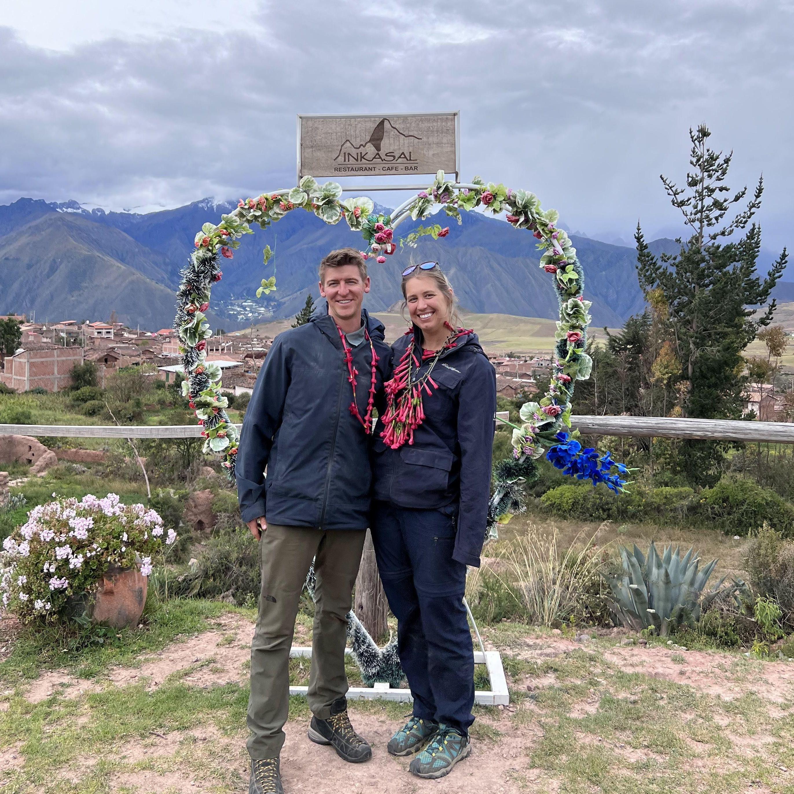 Here Hannah & Chris attend some fine dining in Peru. Earlier in the day they took an ATV trip all over Moray, Peru.