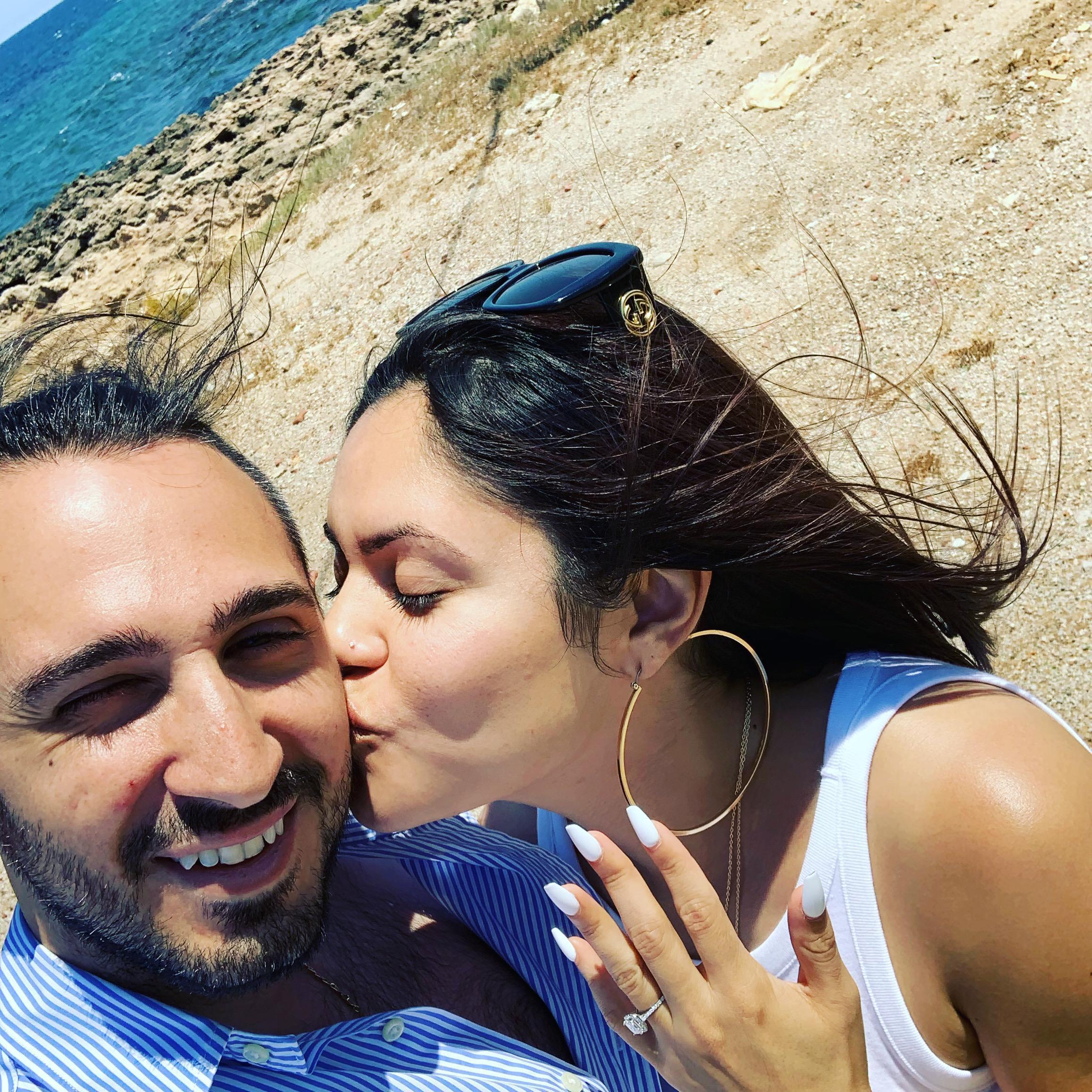 In Sicily the day he proposed at the Beach