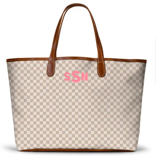 St. Anne Monogram Tote – Monogram Stripe | Barrington Gifts