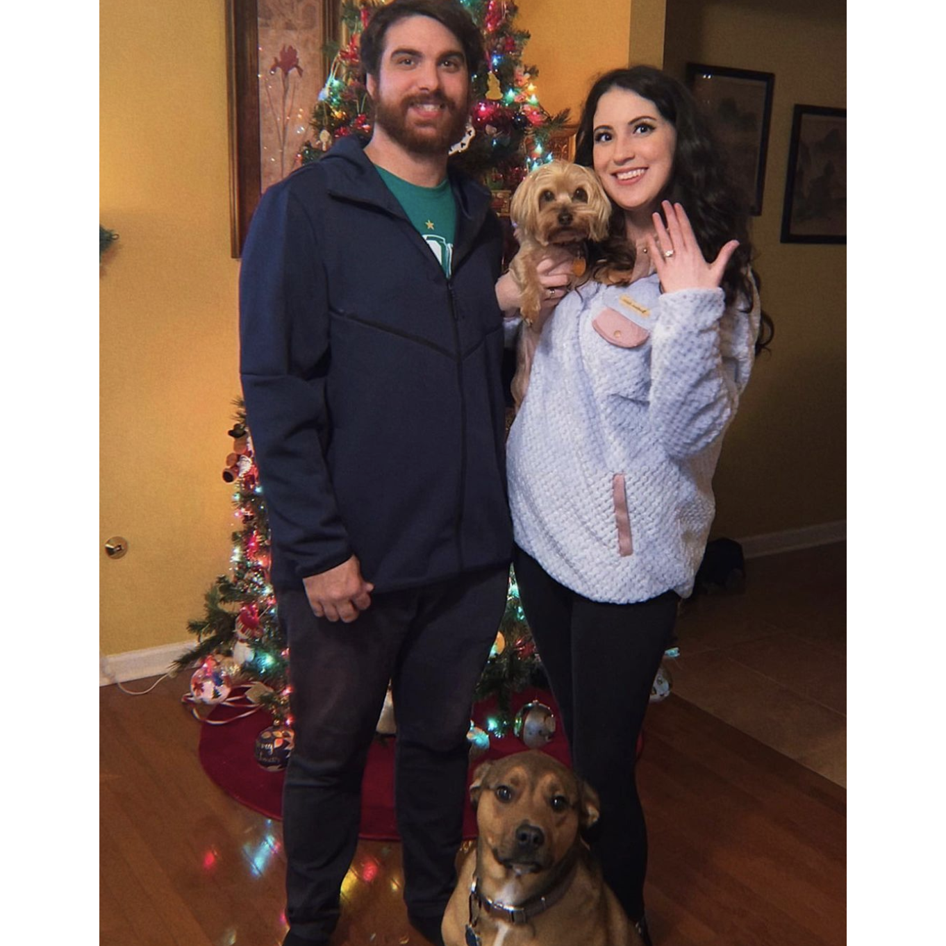 After Matthew popped the question. We had to have our fur babies included.