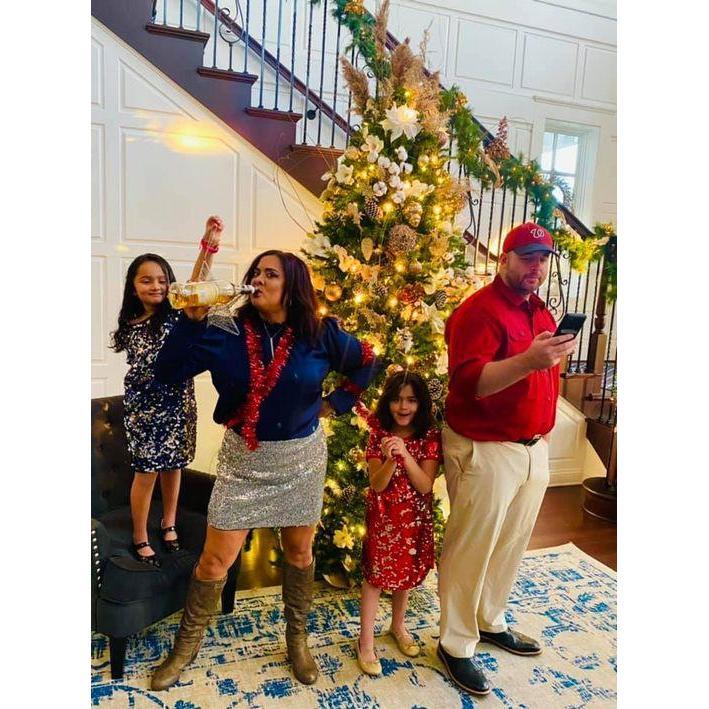 Our first location for the 2020 Christmas Card picture. This was not the one we ended up sending out. We sent out one from our second location, because this picture was not satisfactory to Ishu.