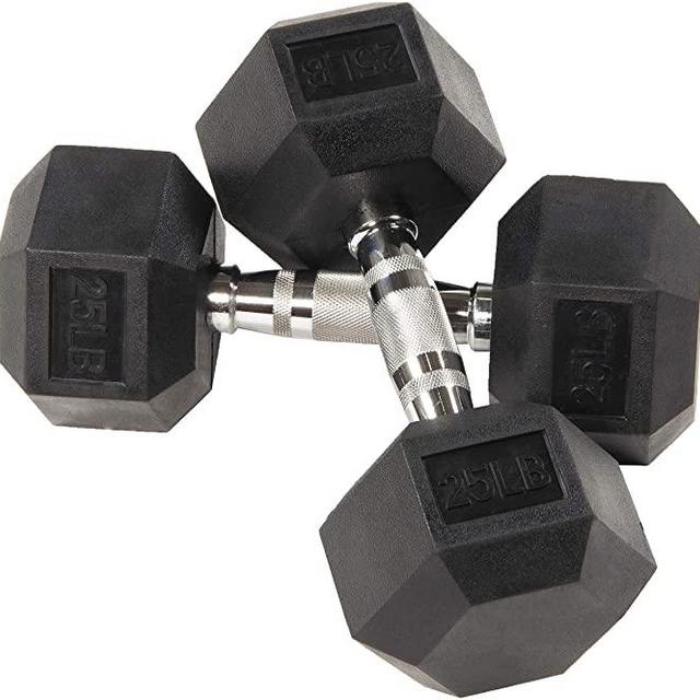 Rubber Encased Hex Dumbbell