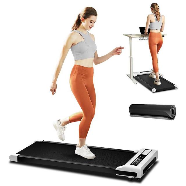 JURITS Walking Pad 2 in 1 for Walking and Jogging, Under Desk Treadmill for Home Office with Remote Control, Portable Walking Pad Treadmill Under Desk, Desk Treadmill in LED Display