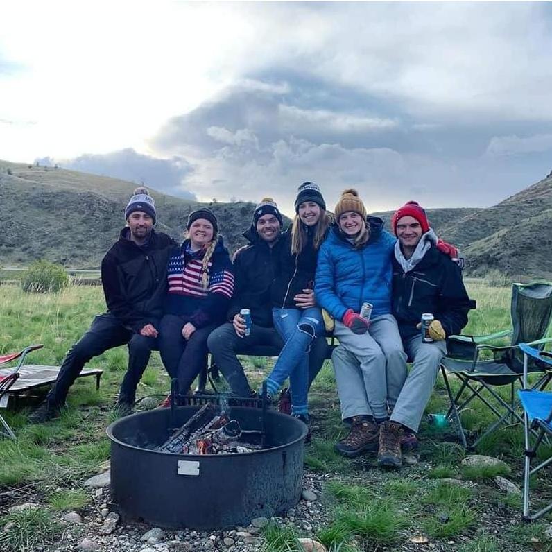 Small campout on the Madison River when the siblings came to us here in Montana