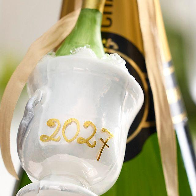 Vintage Champagne Glass Ornament