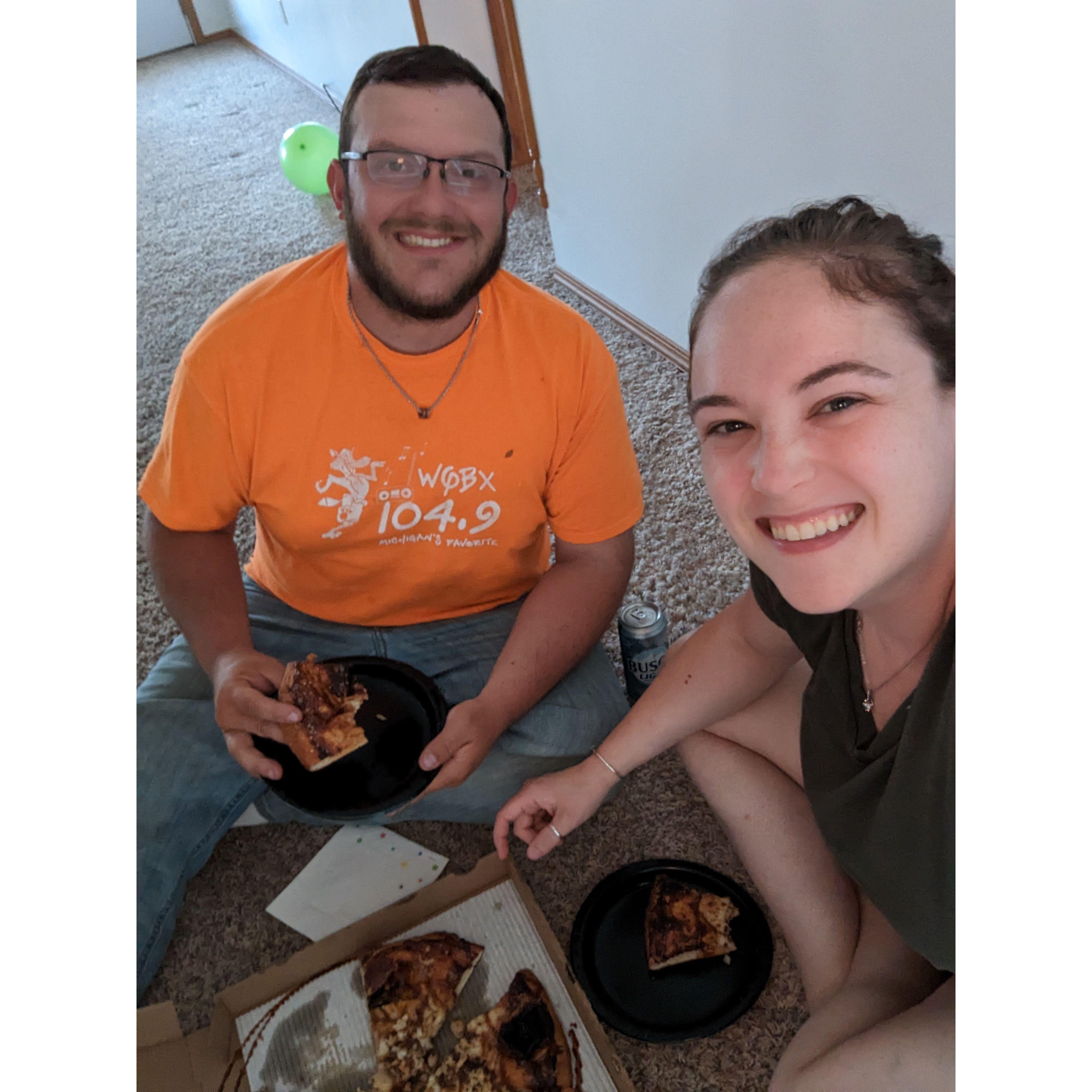 Our first dinner in our new home