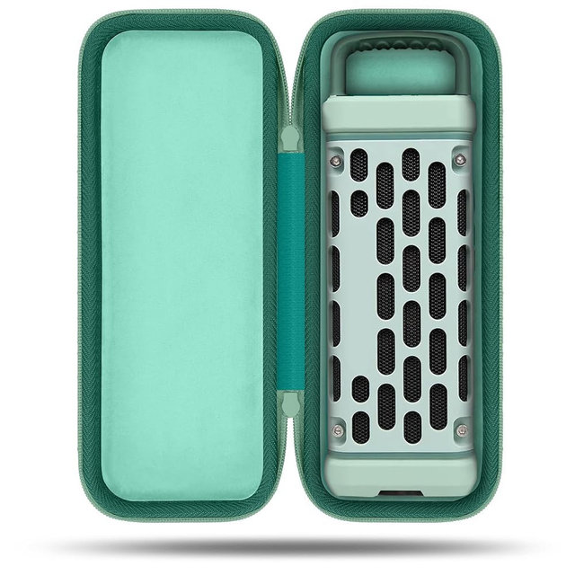 co2CREA for Turtlebox Ranger Loud Outdoor Portable Bluetooth 5.4 Speaker, Hard Carrying Case with Handle, Shockproof Protective Travel Storage Case, Mint Green