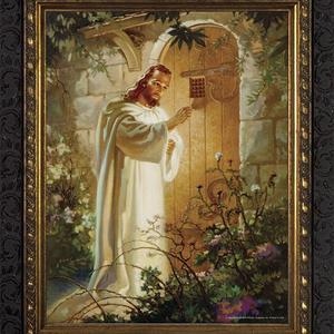 Christ at Heart's Door - Ornate Dark Framed Wall Art *16x20*