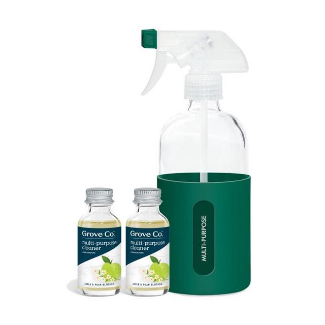 Grove Co. Multi-Purpose Cleaner Concentrate + Reusable Cleaning Glass Spray Bottle