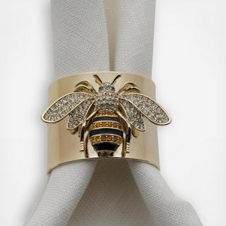 Stripey Bee Napkin Ring, Set of 2