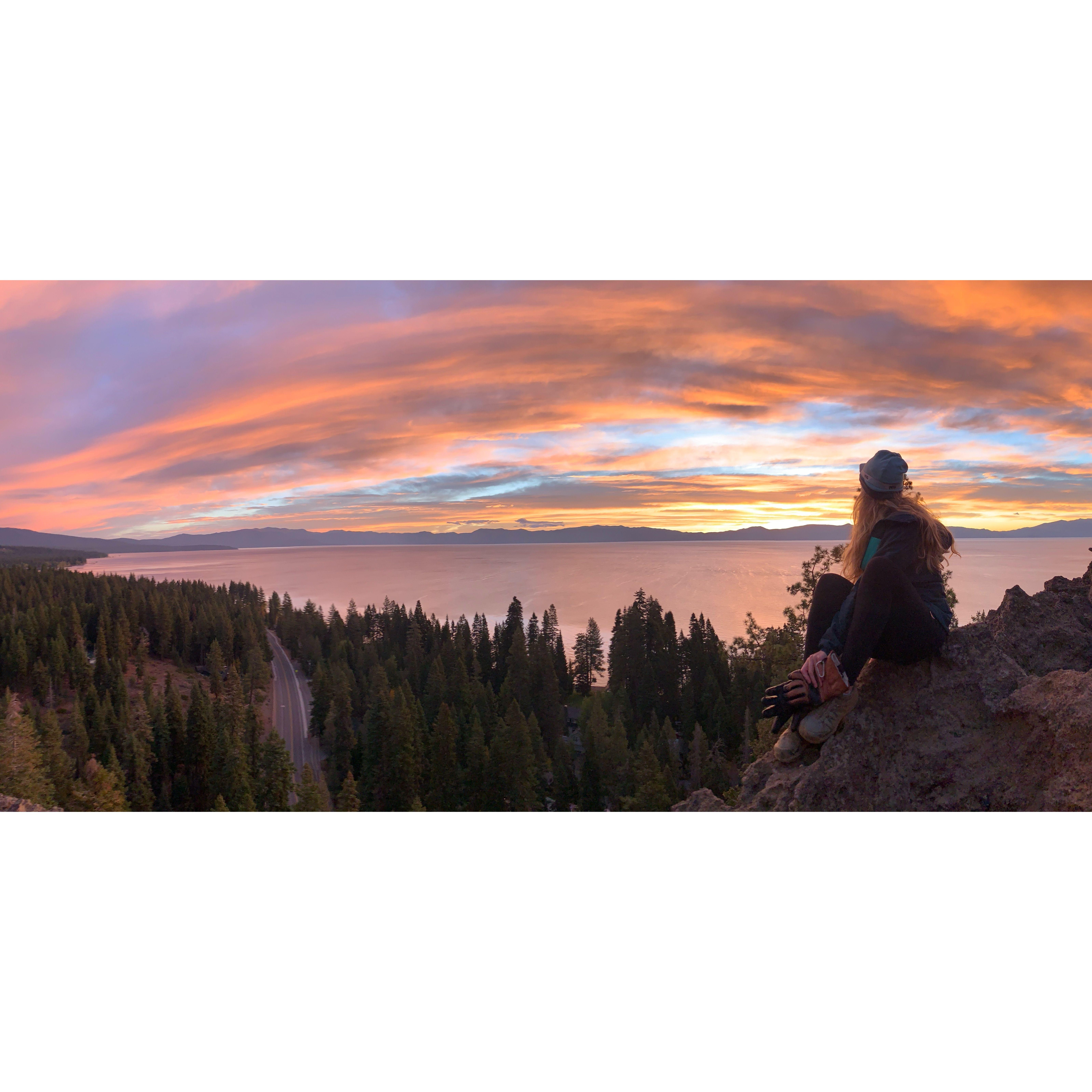 Sunrise hike to Eagle Rock 2020; the view Eli was hoping to get for the proposal
