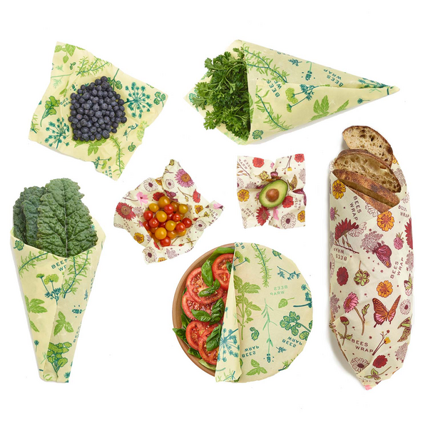 Bee’s Wrap Reusable Beeswax Variety Wraps, Set of 7