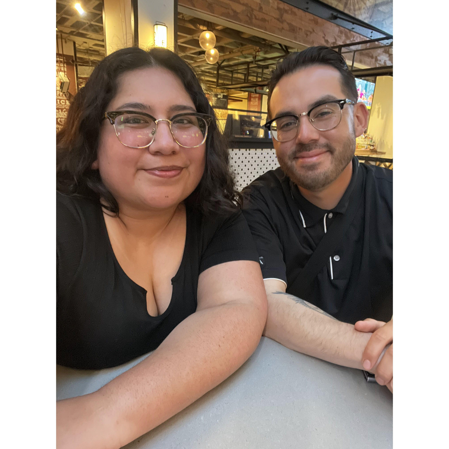 2024. Our first breakfast together being engaged.