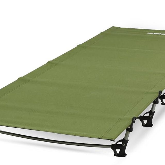MARCHWAY Ultralight Folding Tent Camping Cot Bed, Portable Compact for Outdoor Travel, Base Camp, Hiking, Mountaineering, Lightweight Backpacking (Army Green)