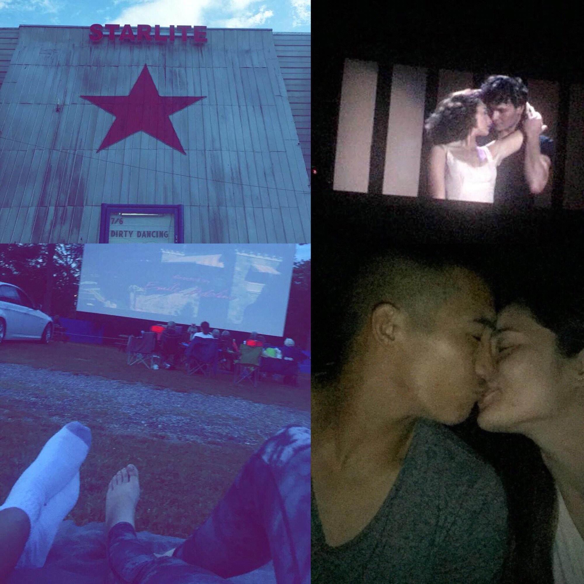 first drive - in movie together watching Dirty Dancing