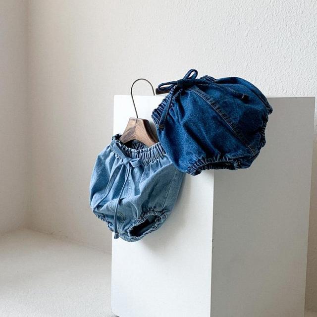 Baby Denim Bloomer Shorts (3-6m) -Light Blue