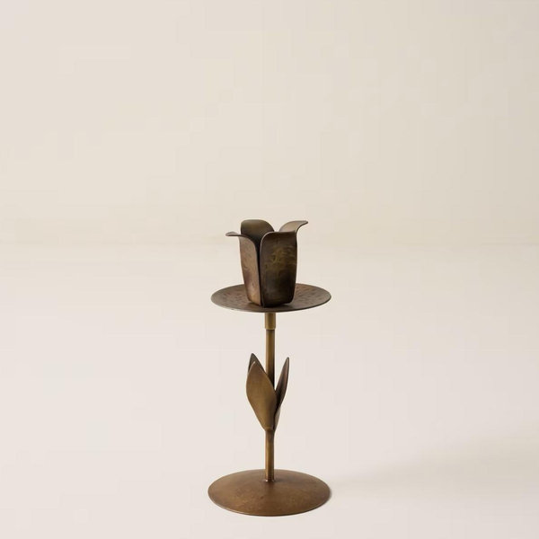 Forged Tulip Taper Holder- Short