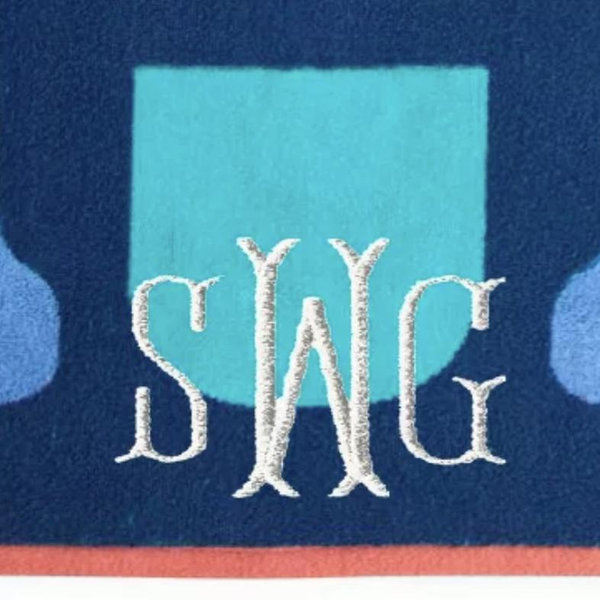 Seaside Beach Towel, Paddles (Add Monogram)