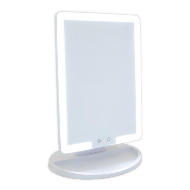 Lighted Edge 1x LED Vanity Makeup Mirror in White