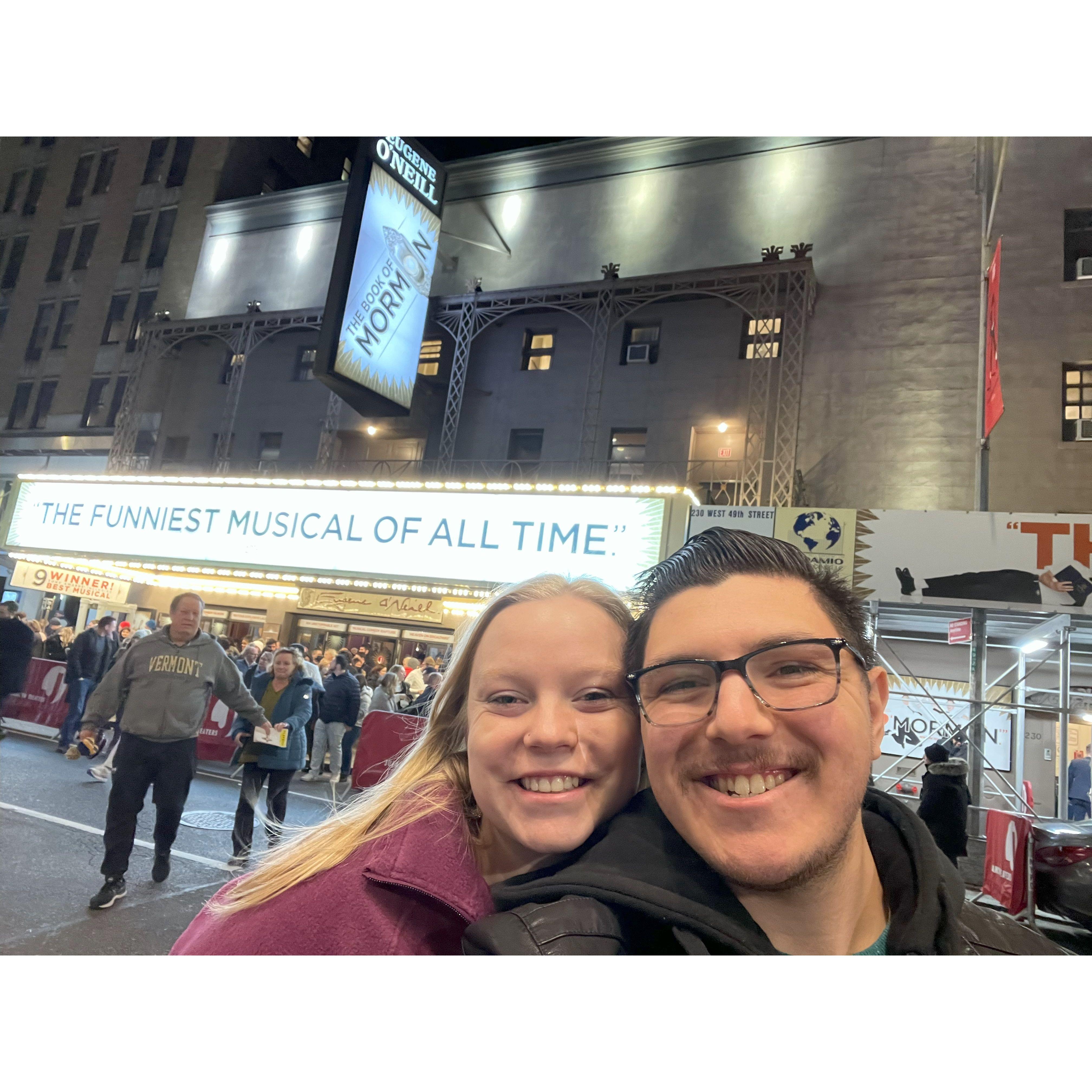 Our first Broadway show together